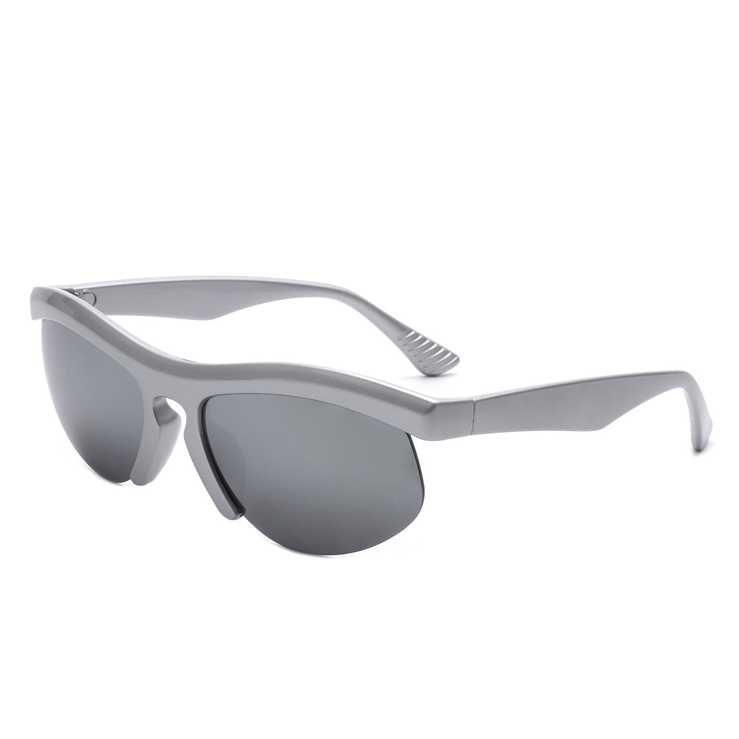 Fliygua - Rectangle Half Frame Sport Square Sunglasses