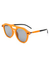 Vivid - Retro Round Brow-Bar Vintage Circle Sunglasses