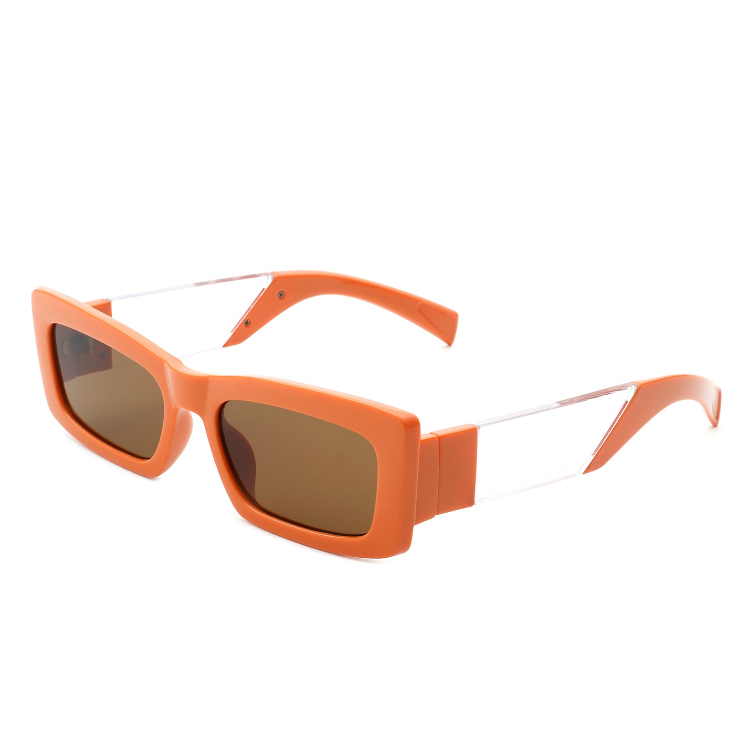 Orange square hot sale sunglasses