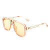 Faequeen - Retro Square Brow-Bar Vintage Aviator Fashion Sunglasses