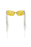 Thyria - Modern Luxury Rhinestone Chi Rectangle Women's Sunglasses