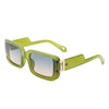 Unityton - Rectangle Retro Irregular Tinted Fashion Square Sunglasses