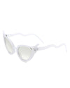 Sylven - Women's Fashion High Pointed Cat Eye Sunglasses with Wavy Design