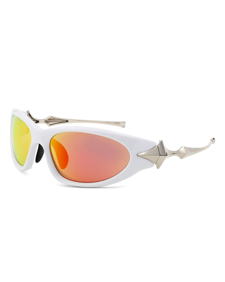Creastein - Cramilo Rectangle Wrap Around Women's Fashion Sunglasses