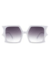 Sylas - Flat Top Irregular Bat Wing Square Sunglasses