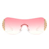 Flux - Oversized Rimless Luxury Sunglasses for Women