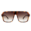 Violetra - Retro Square Aviator Style Vintage Flat Top Sunglasses