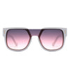 Solis - Square Oversize Brow-Bar Chic Women Fashion Sunglasses
