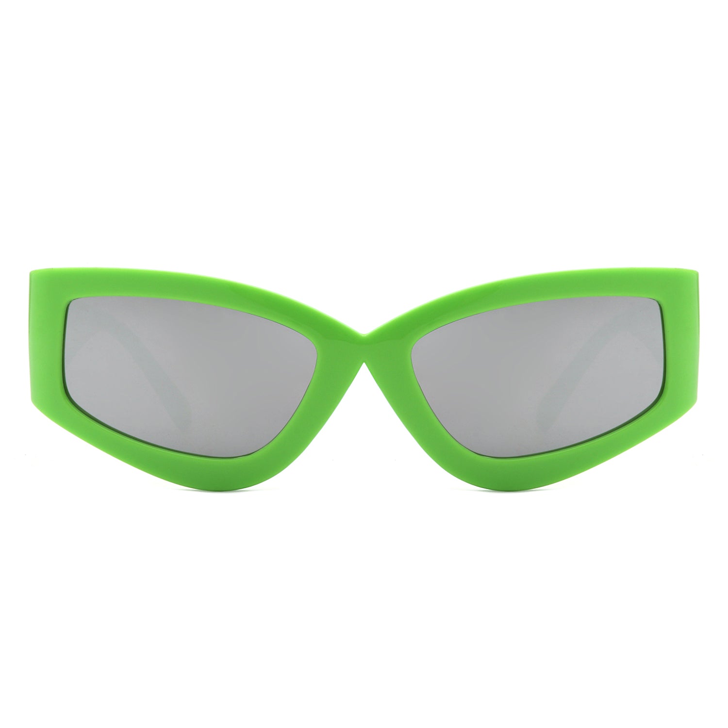 Eonix - Rectangle Geometric Tinted Chunky Square Sunglasses