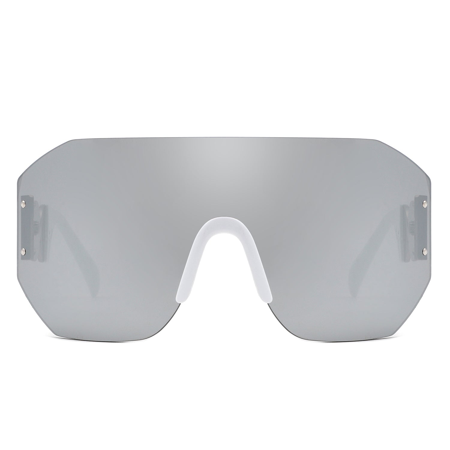 Brio - Oversized Bold Square Retro Rimless Sunglasses