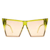 Skyhaste - Women Square Oversize Flat Top Fashion Sunglasses