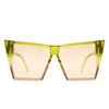 Skyhaste - Women Square Oversize Flat Top Fashion Sunglasses