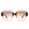 Keen - Women's Fashion Oversized Flat-Top Square Sunglasses