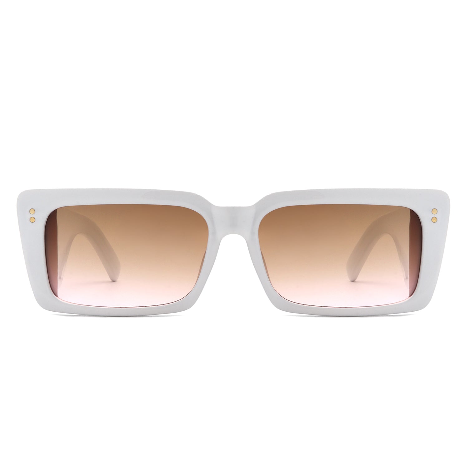 Yoplines - Retro Rectangle Square Flat Top Tinted Sunglasses