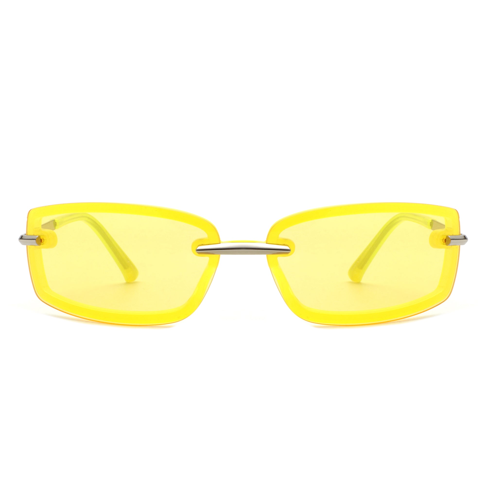 Thalyn - Rectangle Sleek Tinted Sports Color Pop Sunglasses