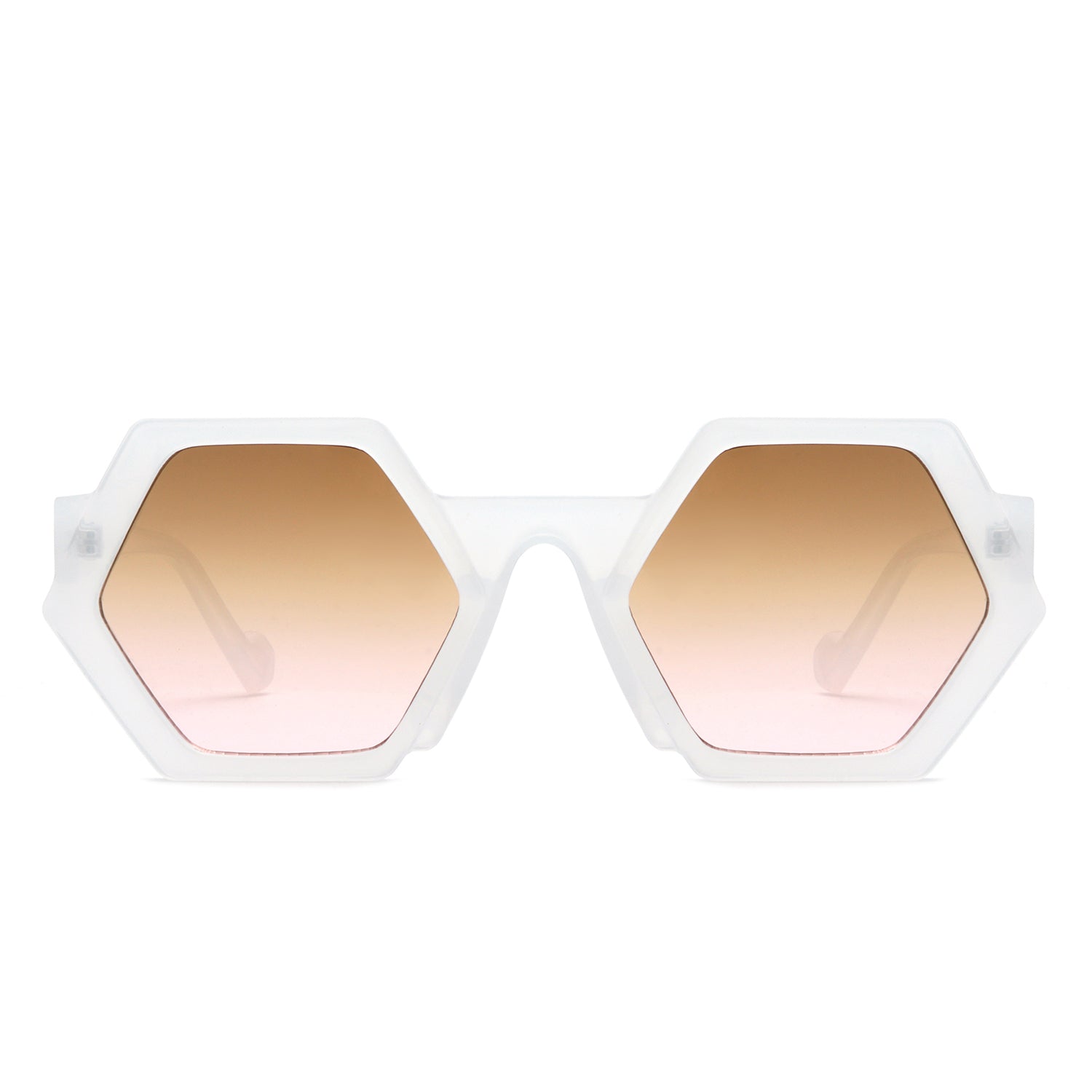 Starpath - Geometric Irregular Tinted Round Fashion Sunglasses