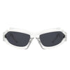 Moonhaze - Futuristic Rectangle Geometric Chunky Sport Wrap Around Sunglasses