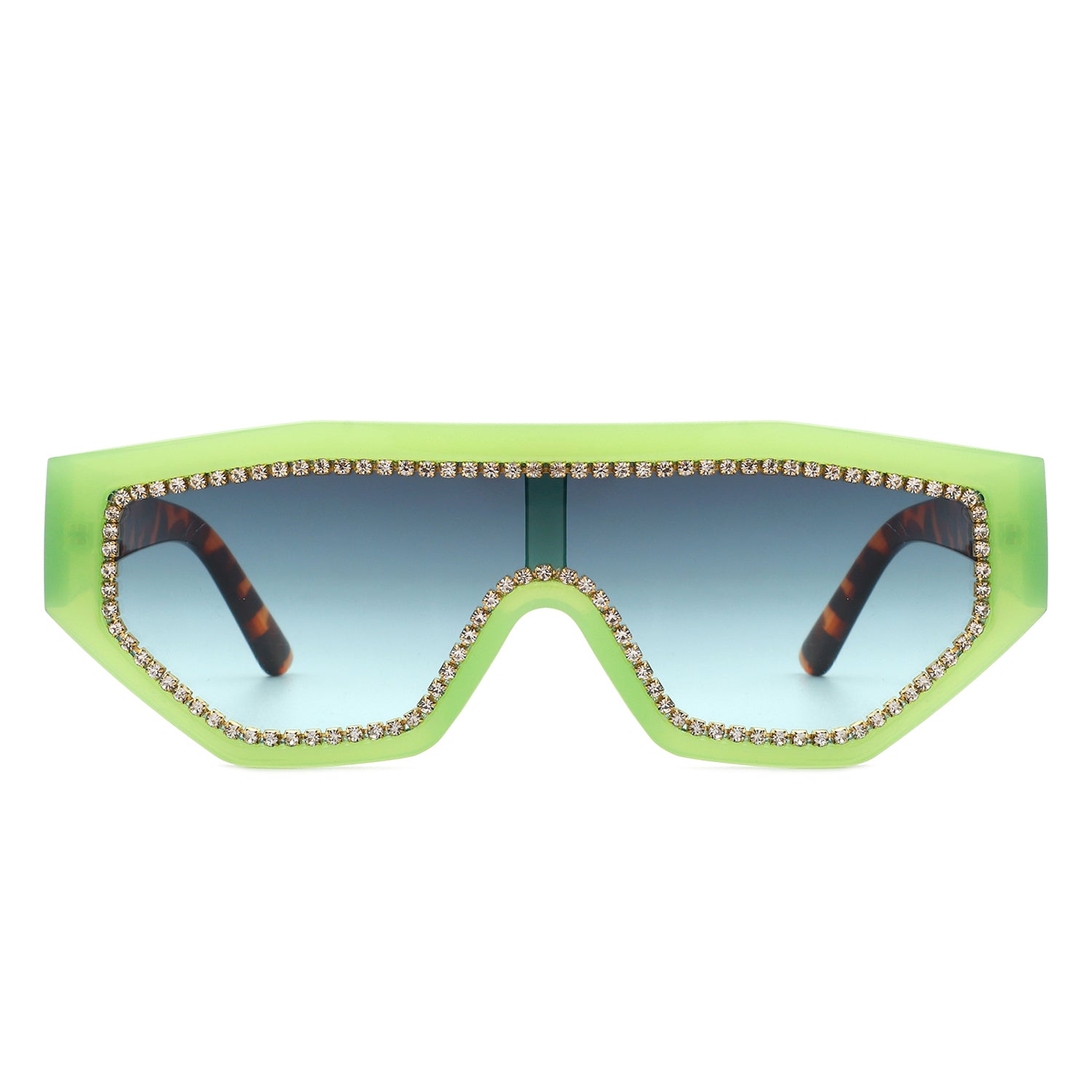 Goldleaf - Geometric Glitter Square Fashion Women Sunglasses