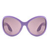 Quinlan - Women Oversize Round Wraparound Fashion Sunglasses
