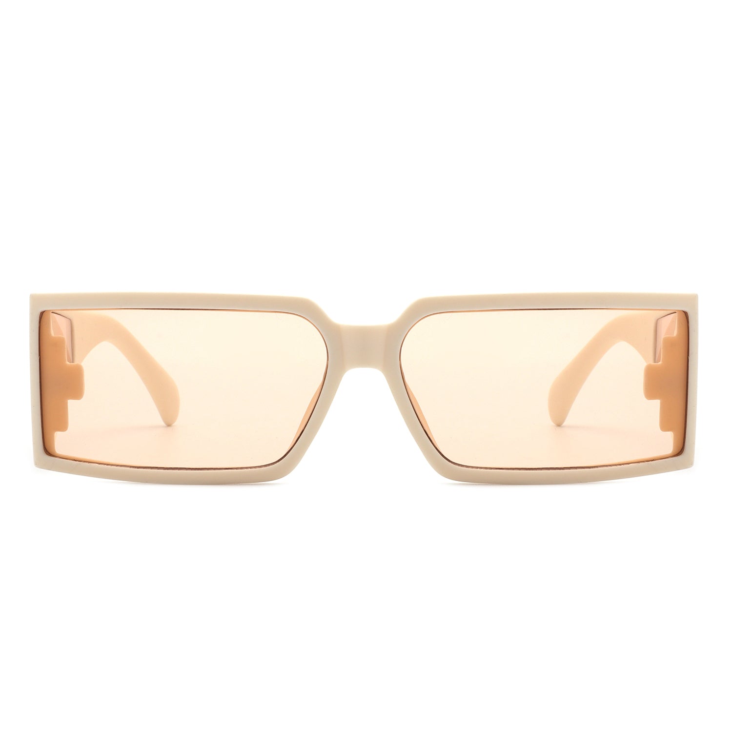 Daylumin Rectangle Retro Chunky Square Wrap Around Sunglasses