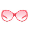 Radiant - Oversized Round Wrap-Around Fashion Women's Sunglasses