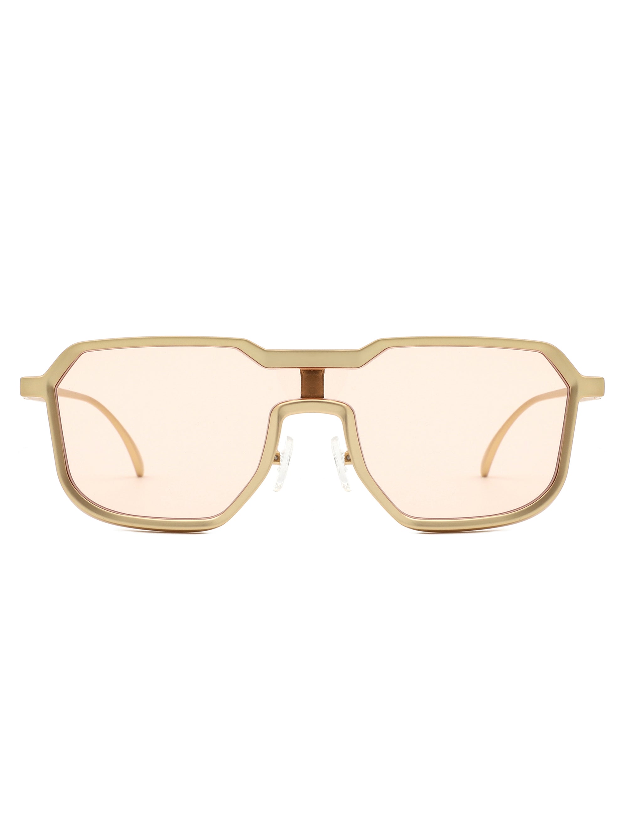 Fusion - Retro Oversized Square Geometric Fashion Sunglasses