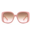 Kestrela - Women Oversize Flat Top Tinted Fashion Square Sunglasses