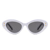 Elandor - Cat Eye Oval Star Designed Sunglasses