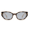 Dawnmist - Geometric Retro Round Irregular Narrow Cat Eye Sunglasses