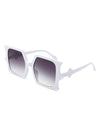 Sylas - Flat Top Irregular Bat Wing Square Sunglasses