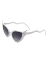 Sylven - Women's Fashion High Pointed Cat Eye Sunglasses with Wavy Design