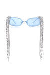 Thyria - Modern Luxury Rhinestone Chi Rectangle Women's Sunglasses