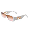 Radiato - Retro Rectangle Narrow Fashion Tinted Slim Sunglasses