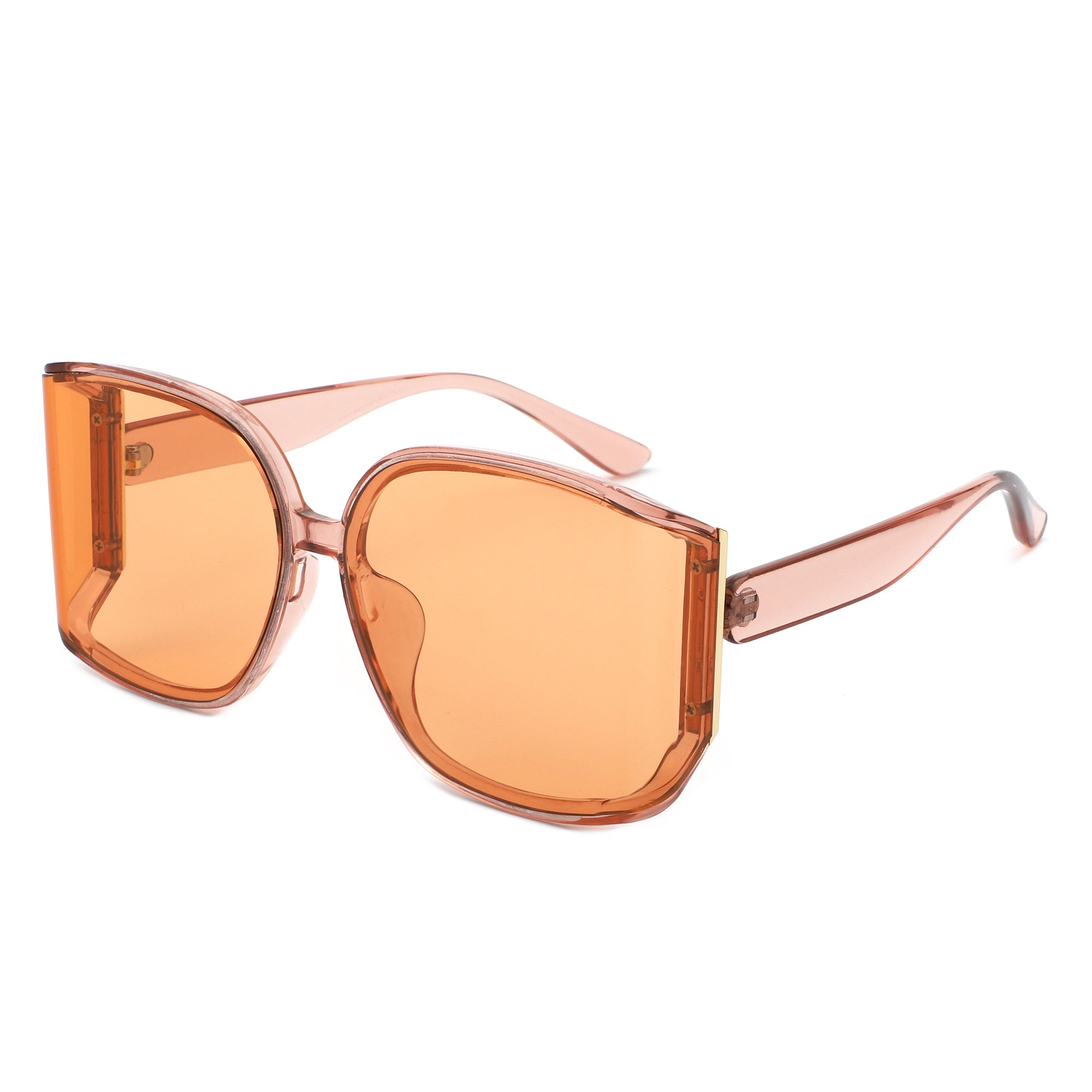 Jolt - Oversized Butterfly Square Curved Lens Sunglasses