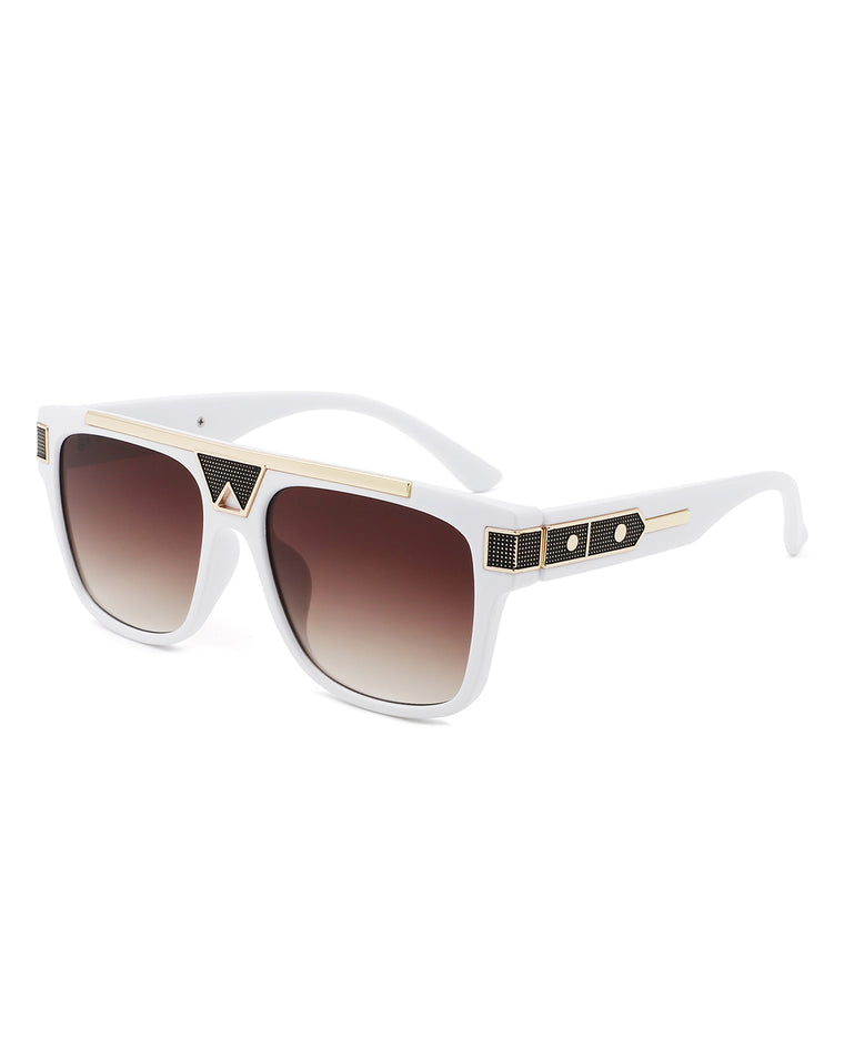Qepruerus - Cramilo Retro Aviator Square Frame Women's Fashion Sunglasses