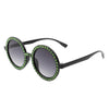 Dreamwey - Round Fashion Rhinestone Circle Oversize Women Sunglasses