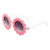 Ysabelia - Round Daisy Flower Shape Circle Party Floral Women Sunglasses
