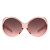 Radiant - Oversized Round Wrap-Around Fashion Women's Sunglasses