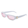 Skybloom - Rectangle Retro Slim Tinted Narrow Sunglasses