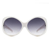 Radiant - Oversized Round Wrap-Around Fashion Women's Sunglasses