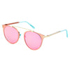 FRISCO | A18 - Modern Horn Rimmed Metal Frame Round Sunglasses - Cramilo Eyewear - Stylish Trendy Affordable Sunglasses Clear Glasses Eye Wear Fashion