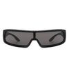 Orion - Futuristic Wrap Around Fashion Rectangle Shield Sunglasses