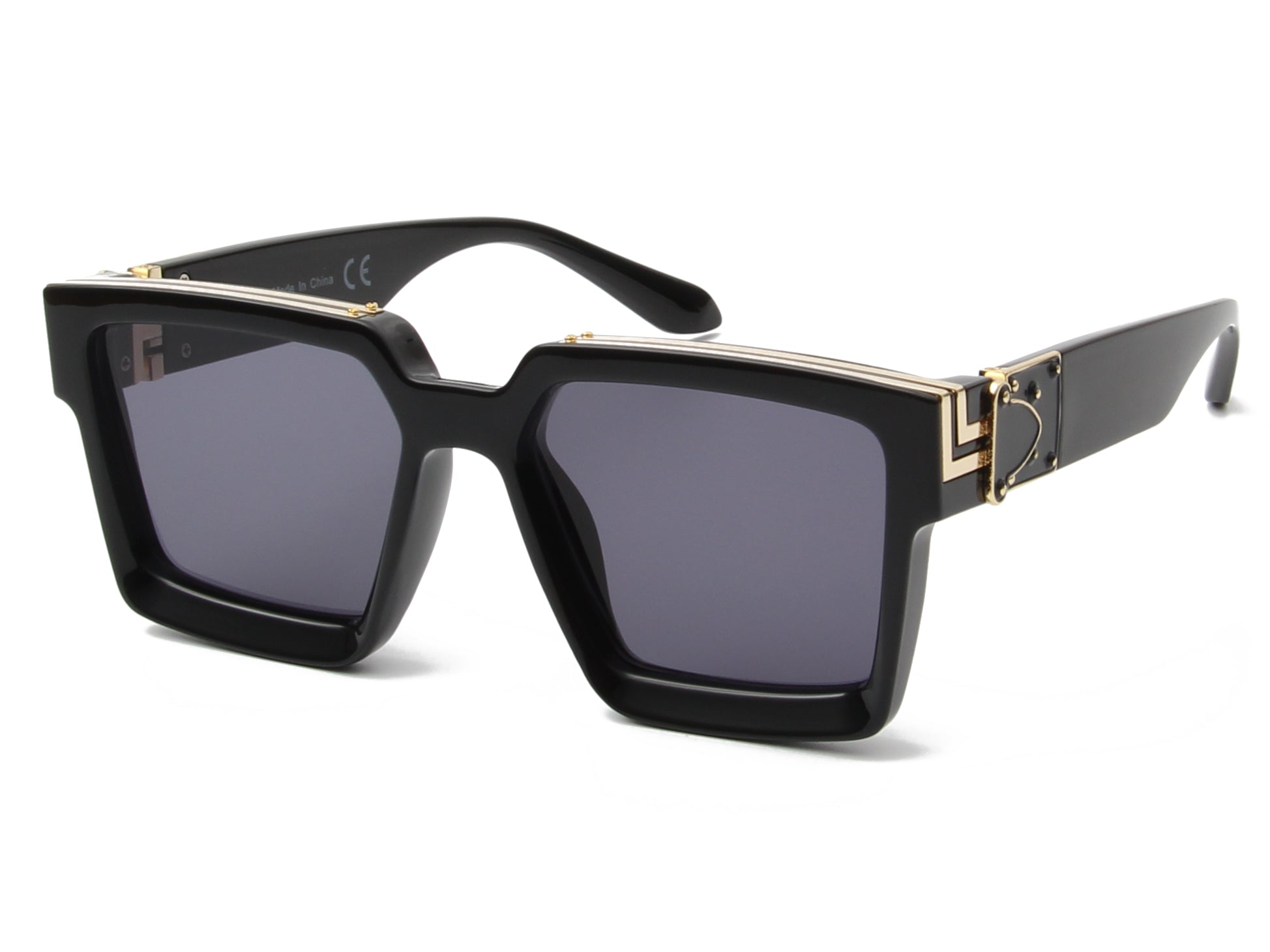 Vintage Square Sunglasses- Black Color – Glam Fete Party