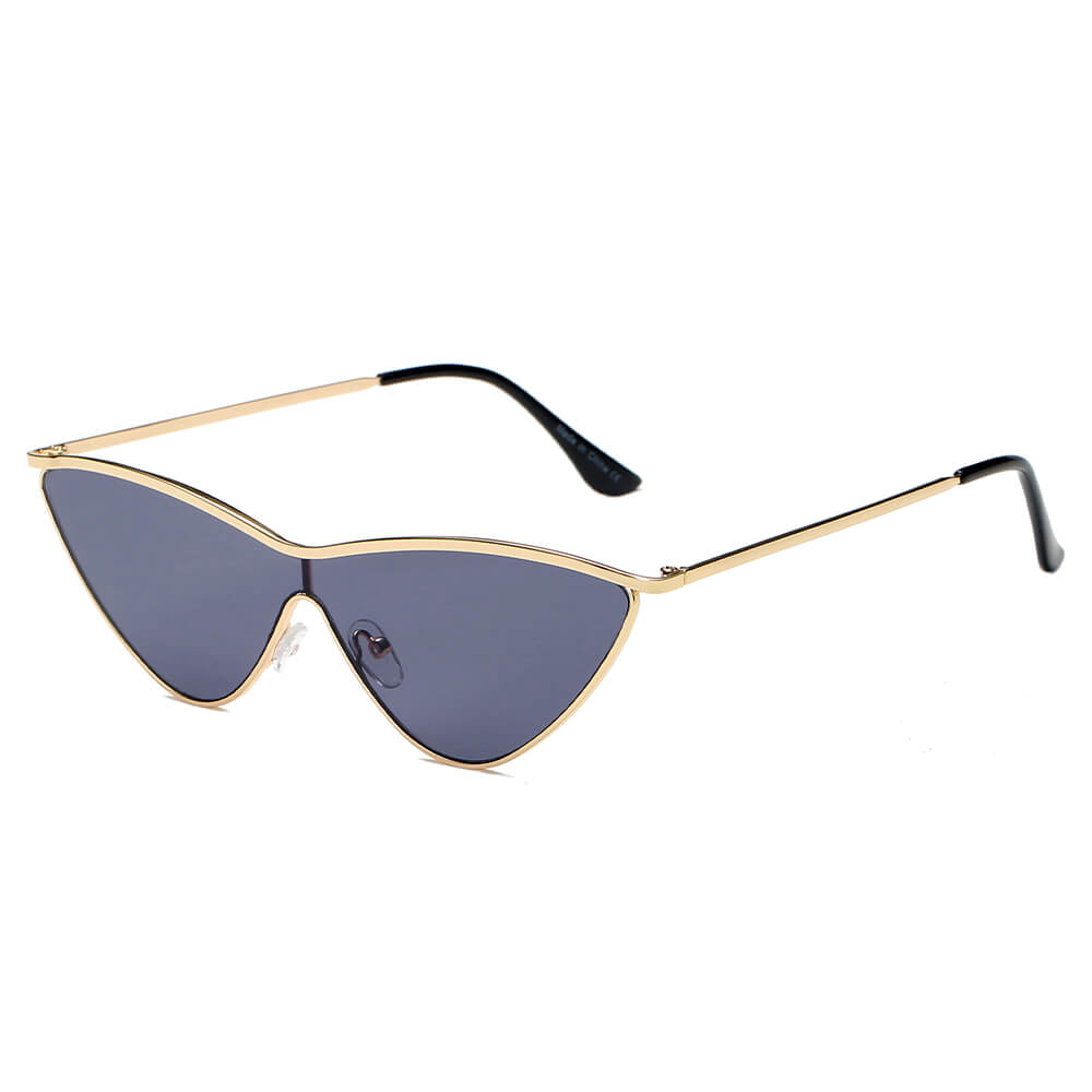 FONTANA | S2067 - Women Metal Cat Eye Sunglasses - Cramilo Eyewear - Stylish Trendy Affordable Sunglasses Clear Glasses Eye Wear Fashion