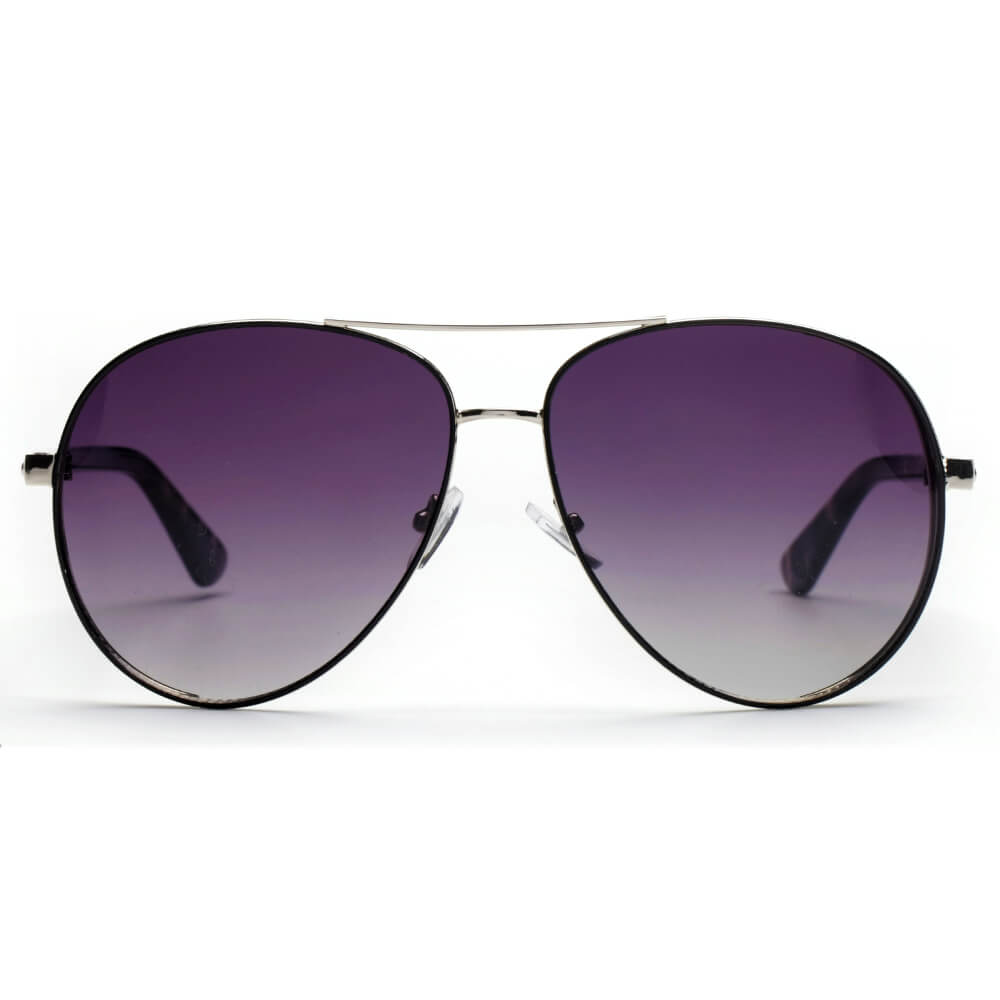 KEARNY | Classic Flat Top Brow Bar Aviator Fashion Sunglasses