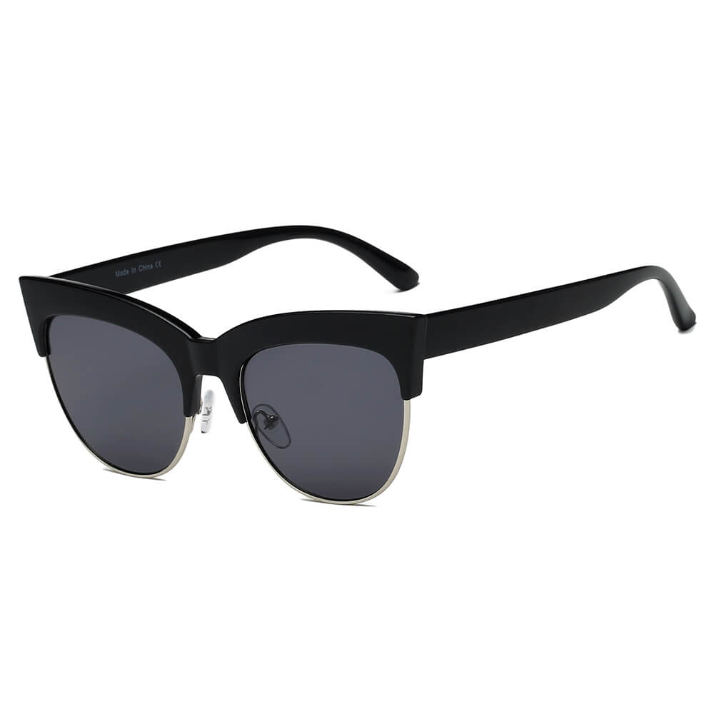 2020 Luxury Rimless Cat Eye Rimless Sunglasses For Women Brown/Blue  Gradient Sun Glasses With Black Heart Decoration Perfect For Beach And  Fashionable Occasions From Sohucom, $15.3