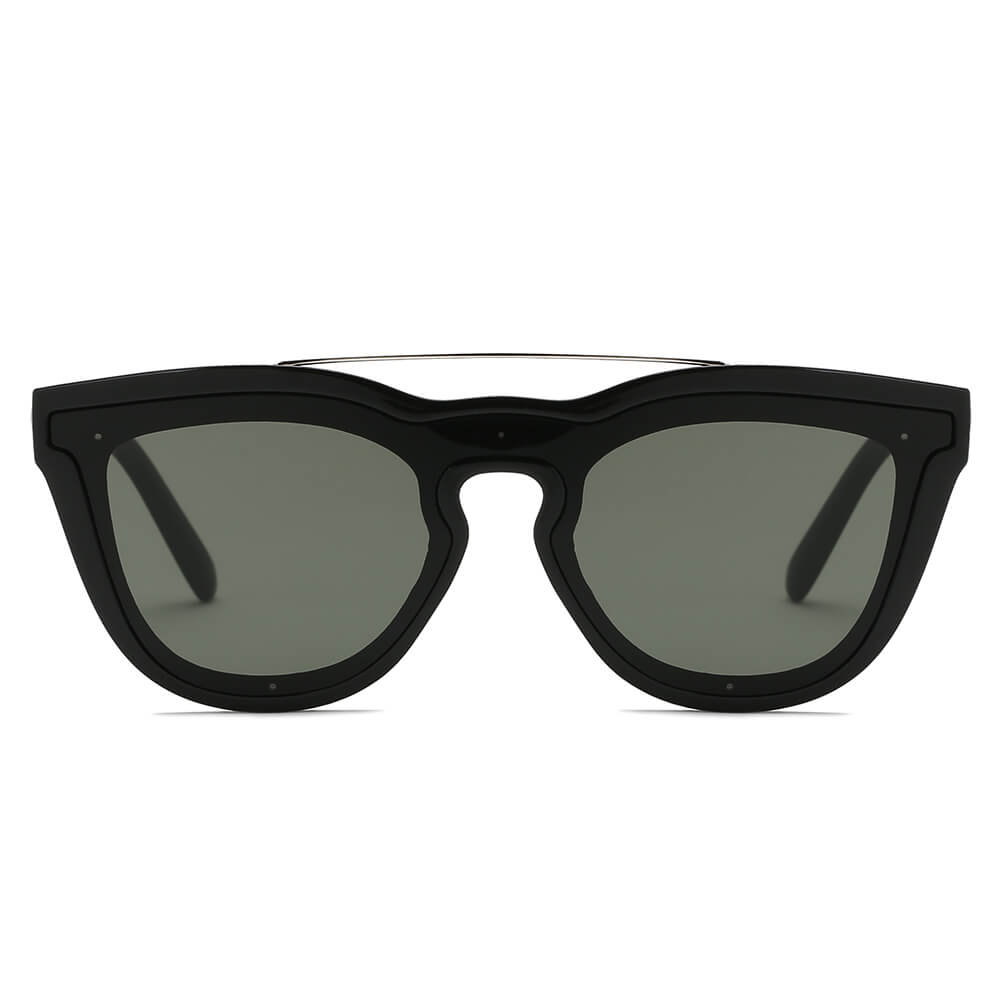 AIEA  S2064 - Unisex Fashion BrowBar Single Lens Sunglasses
