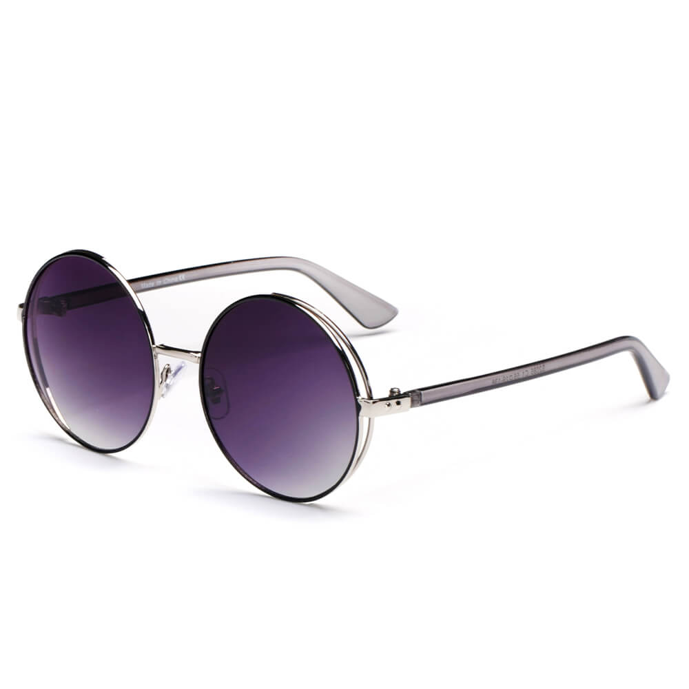 Trendy Polarized Sunglasses for Women,Retro Cat Eye Womens Sun Glasses  SJ2221-(Milky Red Grey Grading)