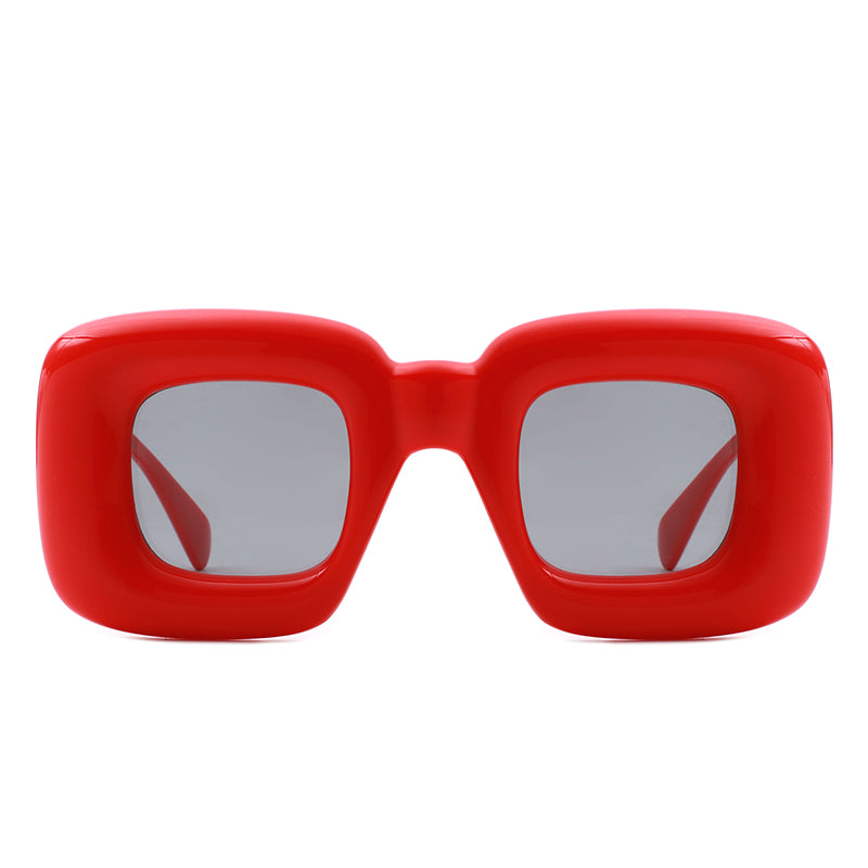 Rayne - Oversized Chunky Square Thick Frame Sunglasses