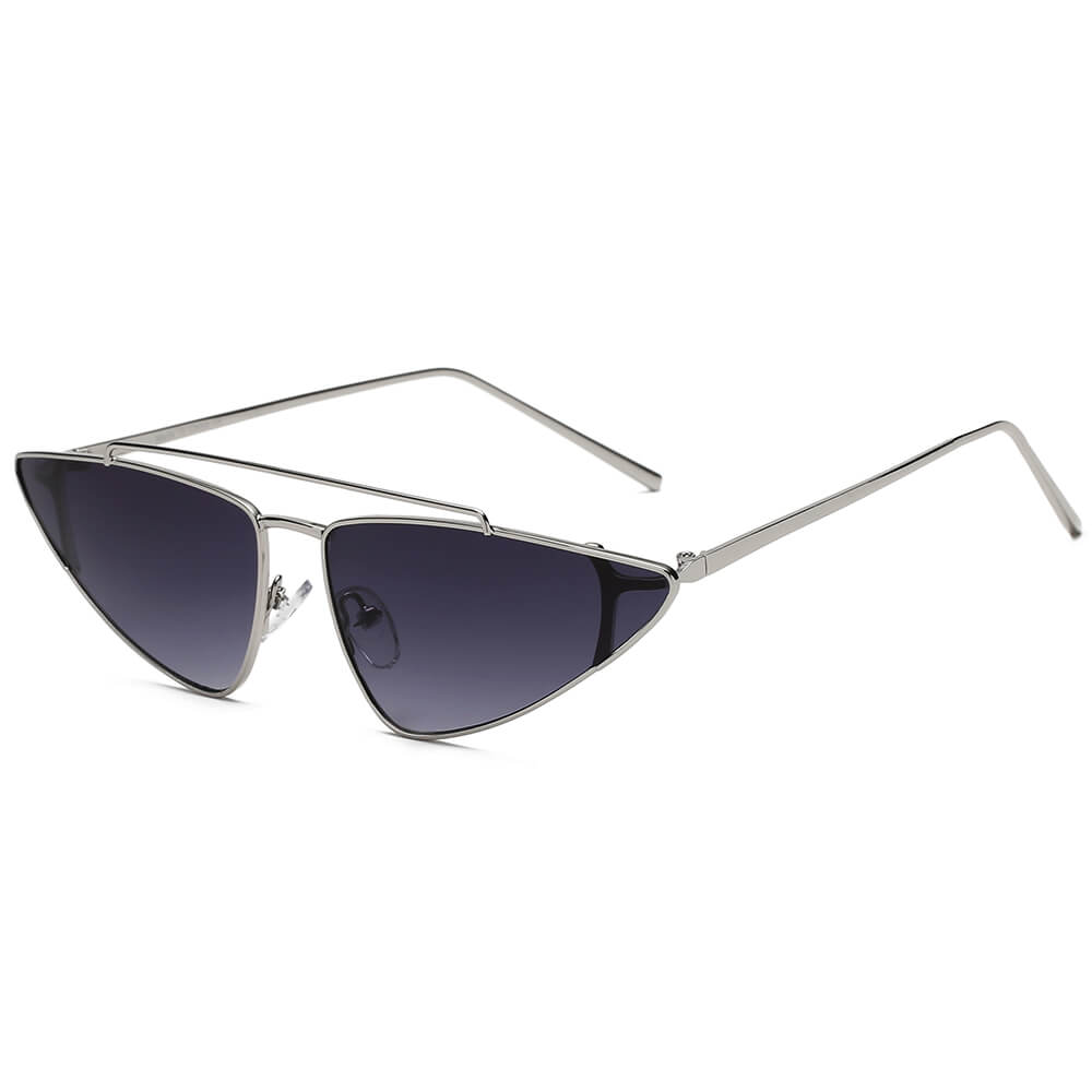 COHASSET | S3007 - Women Small Retro Vintage Cat Eye Sunglasses - Cramilo Eyewear - Stylish Trendy Affordable Sunglasses Clear Glasses Eye Wear Fashion